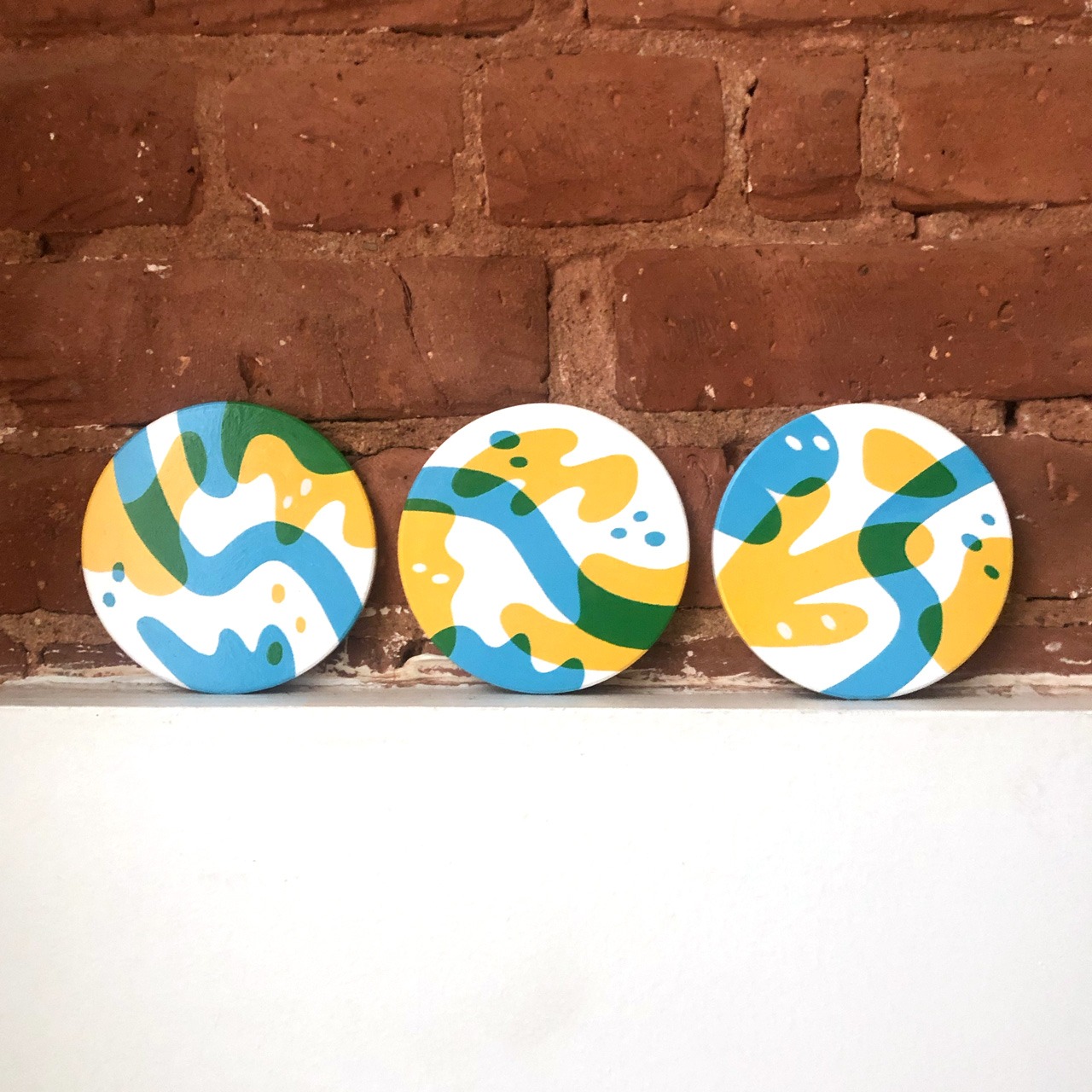 Coolin Off Coaster Set – Hand Painted